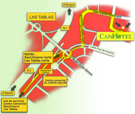 Plano localización Canhotel
